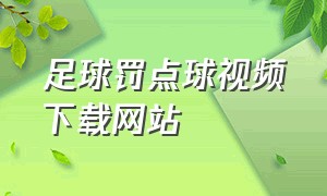 足球罚点球视频下载网站