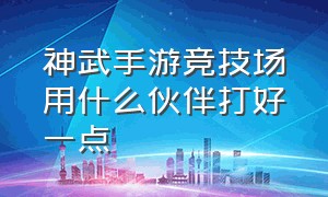 神武手游竞技场用什么伙伴打好一点