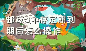 邮政app存定期到期后怎么操作