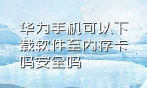 华为手机可以下载软件至内存卡吗安全吗