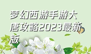 梦幻西游手游大唐攻略2023最新版
