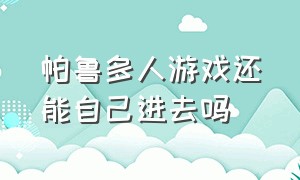 帕鲁多人游戏还能自己进去吗