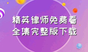 精英律师免费看全集完整版下载