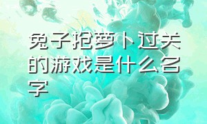 兔子抢萝卜过关的游戏是什么名字