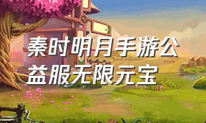 秦时明月手游公益服无限元宝（秦时明月手游无限元宝满v版）