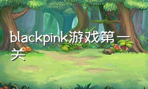 blackpink游戏第一关（black pink游戏进入教学）
