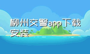 柳州交警app下载安装