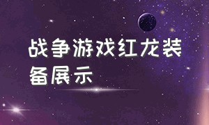 战争游戏红龙装备展示