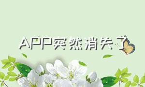 APP突然消失了