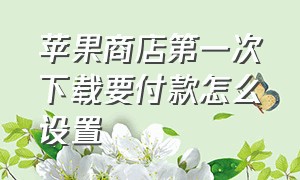 苹果商店第一次下载要付款怎么设置