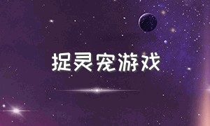 捉灵宠游戏（抓灵兽的游戏）