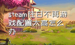 steam往日不再游戏配置太高怎么办