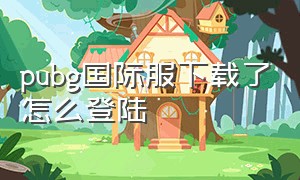 pubg国际服下载了怎么登陆（pubg国际服下载了怎么登录不了）