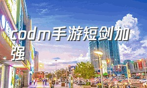 codm手游短剑加强（codm短剑怎么配）