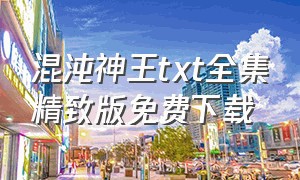 混沌神王txt全集精致版免费下载