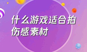 什么游戏适合拍伤感素材