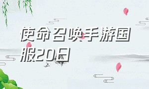 使命召唤手游国服20日