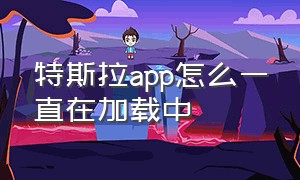 特斯拉app怎么一直在加载中