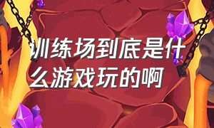 训练场到底是什么游戏玩的啊