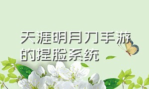 天涯明月刀手游的捏脸系统