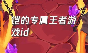 铠的专属王者游戏id（王者铠伤感id六个字）