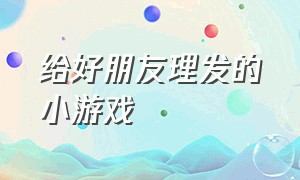 给好朋友理发的小游戏