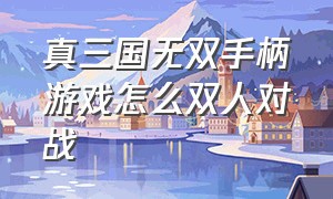 真三国无双手柄游戏怎么双人对战