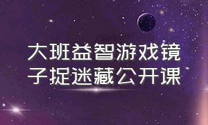 大班益智游戏镜子捉迷藏公开课