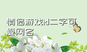 情侣游戏id二字可爱网名（情侣网名游戏id带自己名字）