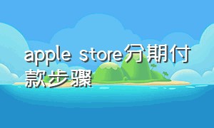 apple store分期付款步骤