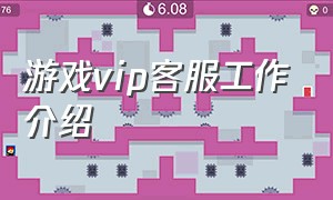 游戏vip客服工作介绍（游戏vip客服是做什么的）