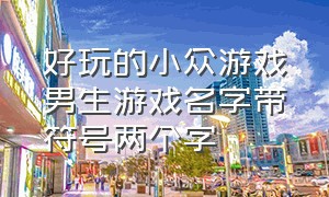 好玩的小众游戏男生游戏名字带符号两个字（好玩的小众游戏男生游戏名字带符号两个字霸气）