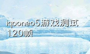 iqooneo5游戏测试120帧