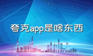 夸克app是啥东西（夸克app官方是哪里的）