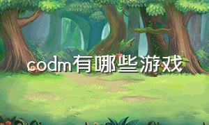 CODM有哪些游戏