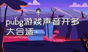 pubg游戏声音开多大合适（pubg职业选手声音设置开多少）