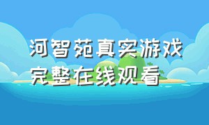 河智苑真实游戏完整在线观看