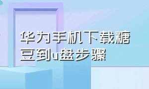 华为手机下载糖豆到u盘步骤