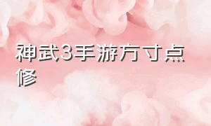 神武3手游方寸点修