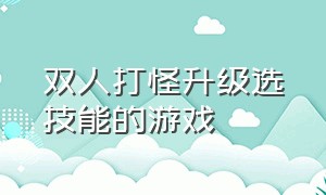 双人打怪升级选技能的游戏