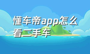 懂车帝app怎么看二手车（懂车帝二手车官方商城小程序）