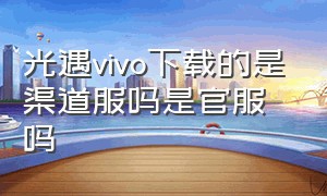 光遇vivo下载的是渠道服吗是官服吗