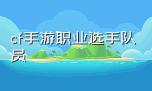 cf手游职业选手队员