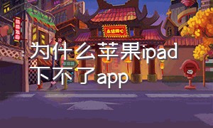 为什么苹果ipad 下不了app