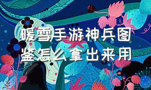 暖雪手游神兵图鉴怎么拿出来用