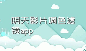 阴天影片调色滤镜app