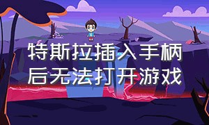 特斯拉插入手柄后无法打开游戏