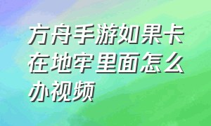 方舟手游如果卡在地牢里面怎么办视频（方舟手游如果卡在地牢里面怎么办视频）