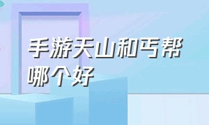 手游天山和丐帮哪个好（手游明教和丐帮哪个值得入手）