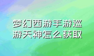 梦幻西游手游巡游天神怎么获取